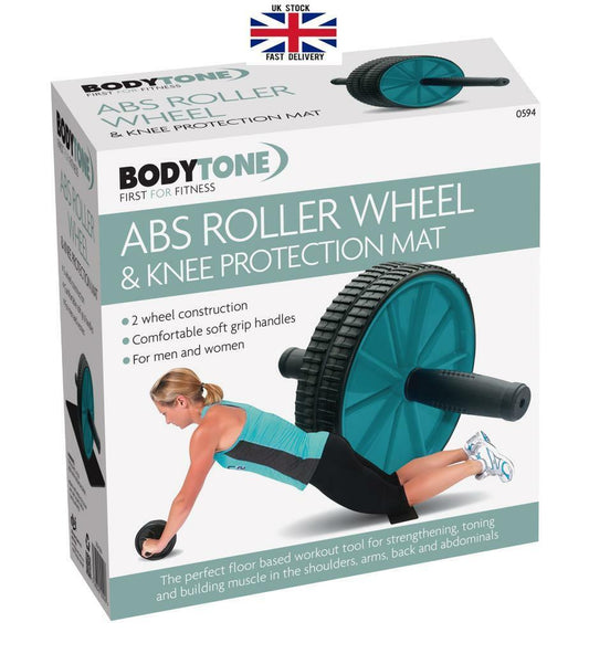 ABS Roller Wheel & Knee Protection Mat Soft Grip Handles - Best Xmas Gift