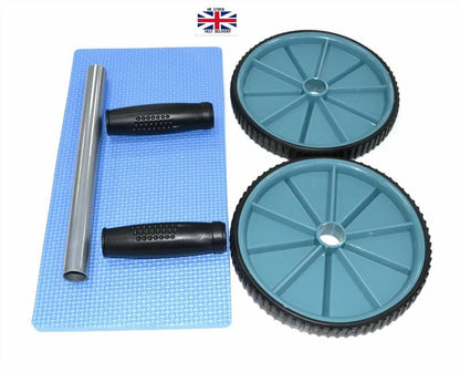 ABS Roller Wheel & Knee Protection Mat Soft Grip Handles - Best Xmas Gift